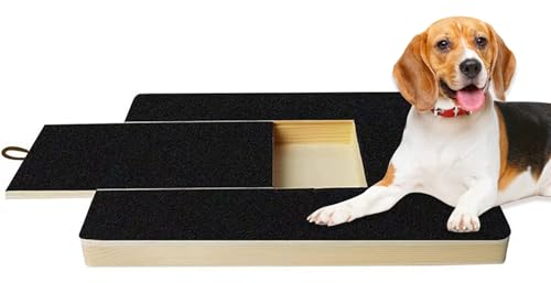 TuToing Griffoir pour Chien, Tapis À Gratter pour Chien, Planches à Gratter Multifonctions avec Boîte à Friandises pour Chiens, des Soins des Ongles, des Coupe Griffes, 35 * 25 * 3 cm