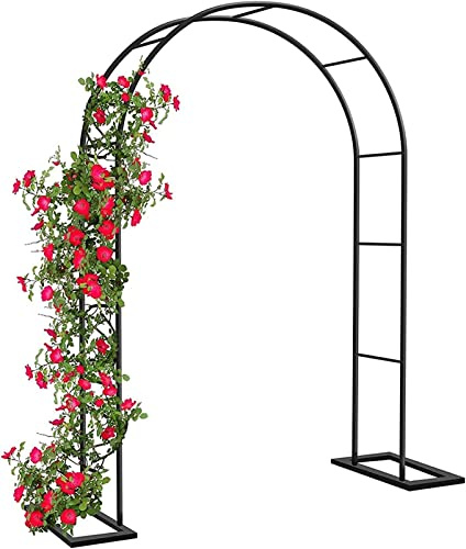 Arco Jardin Exterior Decorativo de Entrada, Arcos de Jardin Hierro para Varias Plantas Trepadoras, Rosas, Arco de Boda, Arco De Metal para Exteriores, Varios Tamaños,300x220x40CM
