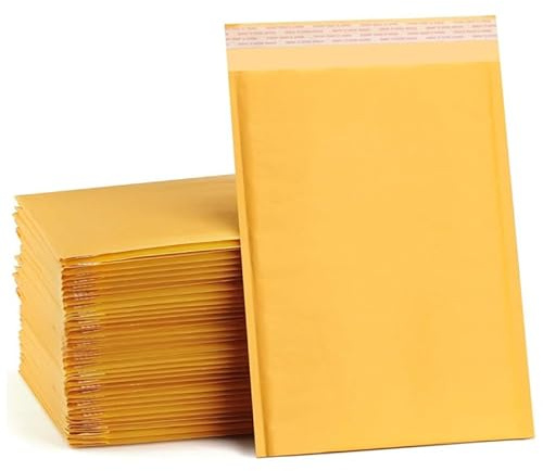 SMART BUYS Gold Padded Envelopes Sz.3-C0 (150x215mm, A5) - 100 Pack - Premium Bubble Mailers for Safe Shipping of Documents, Small Accessories & More