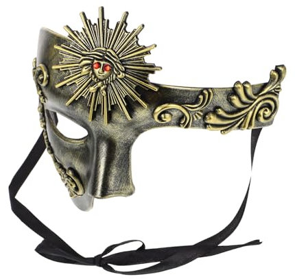 Holibanna Masque De Carnaval Masqué Pour Homme Masque De Mascarade Vénitien à Demi-face Accessoire Élégant Pour Halloween Et Événements Festifs