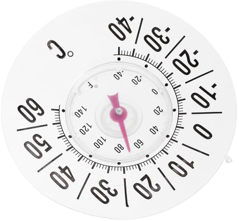 Generico Termometro per Finestre con Ventosa Grande Misuratore di Temperatura Analogico Preciso per Interni ed Esterni per Camerette e Ambienti Domestici