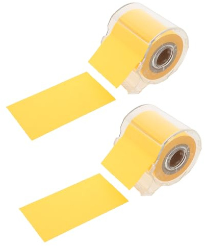 WEKAMOS Rotolo di 2 Foglietti Adesivi Autoadesivi Arancioni con Nastro Carta Adesiva per Promemoria, Blocco Note Rimovibile con Bordo Easy Peel per Ufficio, Scuola e Uso Domestico