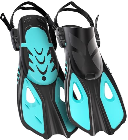 Palmes de Plongée Tailles 32-36 | 37-41 | 42-47 | Légères et Confortables | Conception Souple | Talon Ouvert réglable | Unisexe | pour Piscine et mer