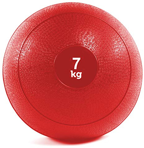 TnP No-Bounce Slam Medicine Ball for Boxing, Fitness Training, Functional Strength Training, Home Gym, Fitness Exercise, Weight Lifting, Fat Loss, Ripped, Calisthenics, Workout, Cardio (Red, 7kg)