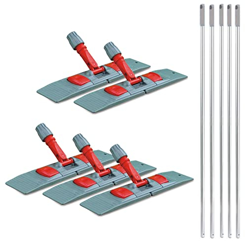 maxxi4you 5 x Klapphalter mit Stiel für Wischmopp 50 cm