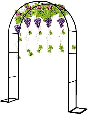 Arco Jardín Exterior,Arco De Boda,Arco De Rosas Trepadoras,Garden Arch Enrejado Pérgolas De Jardín Para Plantas Trepadoras,Arco Decorativo,Vintage Redondo Pabellón 120cmX230cmX40cm,140cmX230cmX40cm (