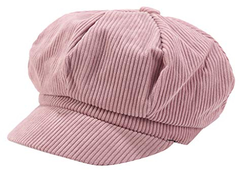 Damen Ballonmütze aus weichem Stoff, Schirmmütze Vintage Style, Schiebermütze, Newsboy Cap