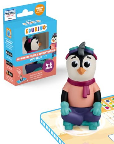 Edurino Figur Ollie Aufmerksamkeit & Konzentration ab 4 Jahren inkl. App | Innovatives und digitales Lernspiel | Aufmerksamkeit aufrechterhalten | Zuhören & Beobachten | Konzentration & Gehirntraining