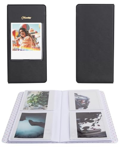 Rieibi Fotoalbum för Fujifilm Instax Wide210/Wide300/Wide400 kamera, album för polaroid, 8,4 x 11,3 cm bred film 64 fickor fotoalbum för Instax Wide 400 album, för polaroidalbum fotolagring