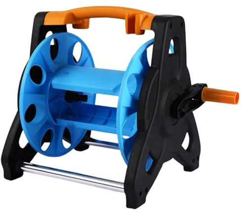 Rotolo per tubi 'acqua - Rullo per la gestione del tubo da esterno, supporto per tubi da giardino pesante, per risparmiare spazio, rotoli durevoli e compatti per prato, patio