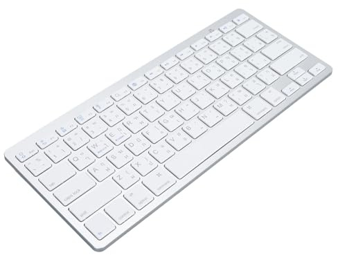 SUNGOOYUE Bluetooth-tangentbord, Trådlöst Tvåspråkigt Super Slim Scissor Switch-tangentbord med Ergonomisk Design, för SmartTV OS X-enheter (Thai)