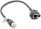 vhbw Ethernet LAN Verlängerungskabel RJ45 Stecker auf Buchse - Cat6 Verlängerung mit Einbaubuchse, 0,3 m Schwarz