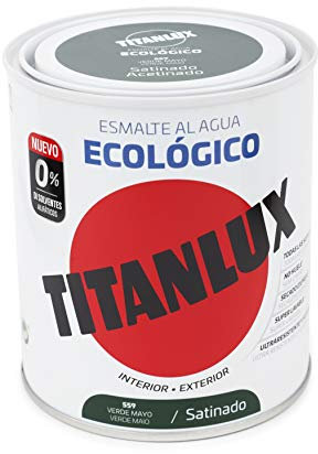 Titanlux Ecológico Esmalte al agua mulisuperficie Satinado Verde Mayo 250 ml