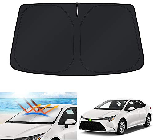 KUST Custom Fit Windshield Sun Shade for 2020-2024 2025 2026 Toyota Corolla (Not for Corolla Cross) Accessories Sunshade Sun Visor Protector Foldable Blocks UV Rays Keep Cooler