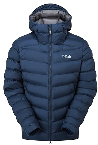 Rab Men's Nebitron Pro Jacket - Warm Synthetic Insulated Coat for Hiking, Trekking, & Mountaineering - Tempest Blue - Medium