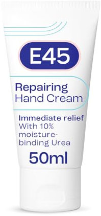 E45 Repairing Hand Cream 50ml - E45 Hand Cream for Dry and Damaged Hands - Suitable for Dry and Senstive Skin - Non-greasy Hand Repair Cream for Soft and Supple Hands - Fast Absorption Formula