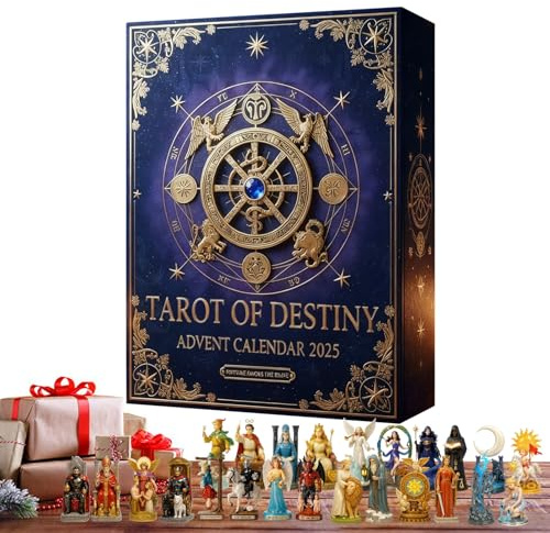 Adventskalender Tarot – 24 stycken 2D-akrylfigurer att på, magiska gussare, figurstatyer | dörrdekoration för hemmafestrum