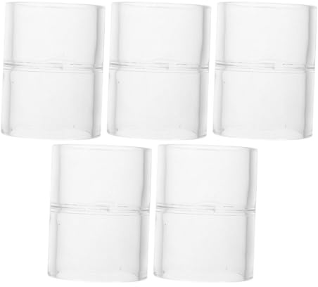 NUOBESTY Connettore Dritto per Tubo in Acrilico Trasparente 32mm, Giunto per Tubi Acquario 5 Pezzi, Raccordo per Tubo Acqua Serbatoio Elevata Stabilità Chimica e Collegamento Rapido