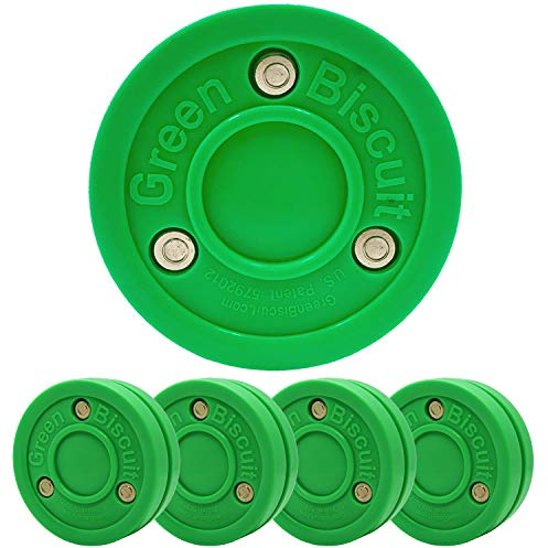 Green Biscuit Lot de 4 Passeur Palet de maniement de crosse et de passe hors glace. Ce biscuit est excellent pour le hockey de rue