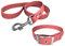 Hundehalsband und Leine aus BioThane-Material, mittlere Breite (35-40 cm, Lachs)