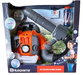 Husqvarna Spielzeug Seifenblasen-Blasgerät 345BT – Rucksack-Seifenblasenmaschine mit realistischem Blasgeräusch und kontinuierlichem Strahl (Für Kinder ab 3 Jahren)