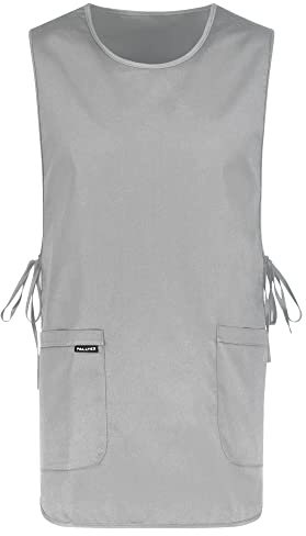 PALLTEX Ampato - Tablier de cuisine pour homme et femme - Pour la cuisine, le bricolage, la peinture, la p‚tisserie - Gris clair