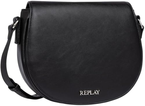 Replay Damen Schultertasche aus Kunstleder, Schwarz (Black 098), Onesize