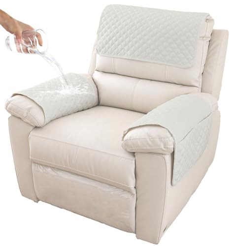 GYHH Sofa Armrest Cover, Headrest Cover for Recliner Chair Arm Cover,Armchair Slipcover Nonslip Quilted Furniture Protector for Pets Leather Sofa Couch