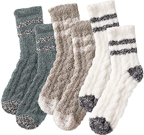 Pleneal Fuzzy Socks for Women Cozy Fluffy Socks Soft Bed Slipper Sock