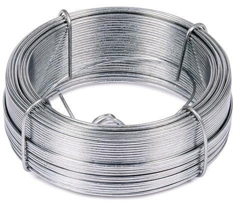 Flandria Fil de Fer Acier galvanisé 1,3mm Bobine 50m, Silver