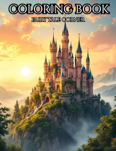 Fairy Tale Corner: Coloring Book for Adults and Teens, Super Beautiful and Attractive Designs of Elegant Spaces and Cute Characters for Relaxation and ... the Magic Fairy Tale Beyond the Busy Life