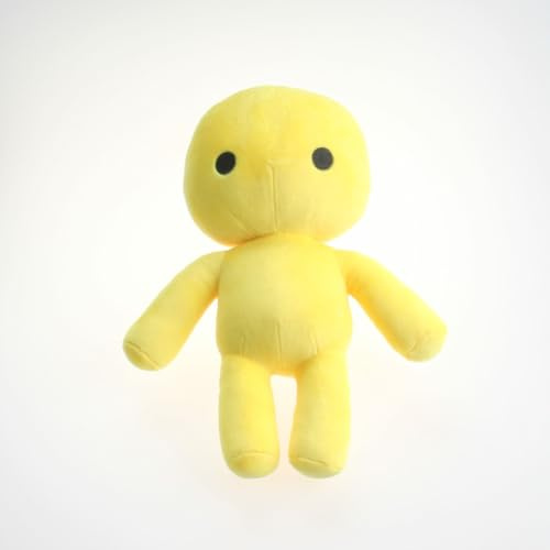 Wobbly Life Inspired Yellow Plush Toy - 30cm Soft Monster Stuffed Doll, Cute Game Merch Plushie for Collectors & Fans of Fun Character Toys