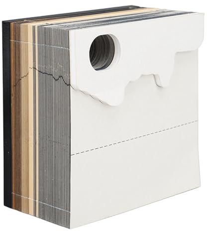 Naroote Bloc de Notas 3D Castle Bloc de Notas Creativo Tallado en Papel Rasgado a Mano Calendario de Escritorio 2024 para Decoración del Espacio de Trabajo Arte de Papel para Amigos y Familiares