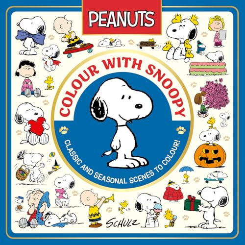 Official Peanuts: Colour with Snoopy: ALL NEW, celebrating 75 years of Peanuts, a collection of classic colourings for fans of the film, comics and tv shows