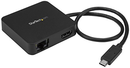 StarTech.com USB C Multiport Adapter - USB-C to 4K HDMI / USB 3.0 / Gigabit Ethernet - Powered USB Hub - USB-C to USB Adapter (DKT30CHD)