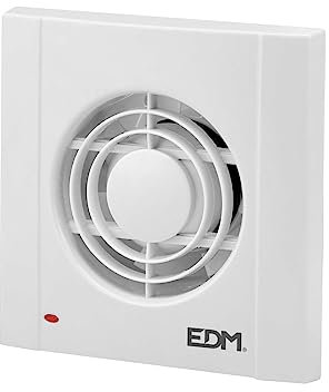 EDM 08404 Extractor de Aire 13W con Temporizador Marco, D 98 mm, Multicolor