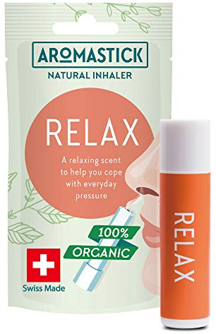 AromaStick Relax Aromatherapy Nasal Inhaler, Essential Oils, 0.8 ml