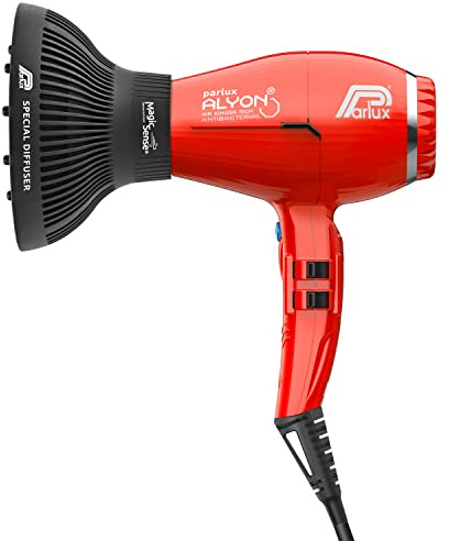 Parlux Hair Dryer Alyon Rojo Lote 4 Piezas Unisex