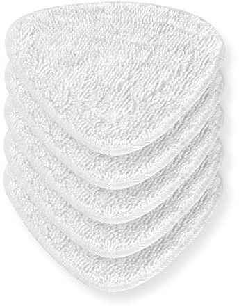 BONBELONG 5Pack Dampfreiniger Ersatzbezüge Kompatibel with vileda, Steam Ersatzbezug Kompatibel with vileda Superfine Faser Tücher Langlebig und Perfekte Passform Waschbar, Wiederverwendbar (Weiß)