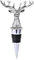 Silver Elk Deer Head Wine Bottle Stopper Rustic Country Style Animal Bottle Plug Wine Corks Plug for Wine Champagne Beer
