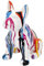 HOME DECO FACTORY Scultura Bulldog Ceramica Coulures 20 cm, Multicolore