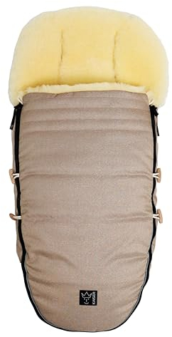 Kaiser 6544574 Lammfell Fußsack LOVE THE NATURE Farbe: sand melange