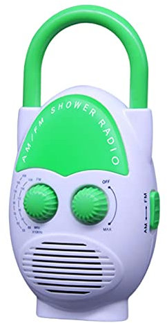 BaotyJie Radio de Douche Suspendue Portable avec Poignée Supérieure étanche pour Piscine Extérieure, Haut-parleur Intégré, Vert