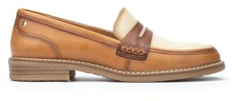 PIKOLINOS Aldaya W8J-3541 Women's Loafers - Premium Calfskin Leather Slip-On - Lightweight Comfort, Removable Insole, Medium & Wide Width Ergonomic Everyday Support-Almond 7.5-8 M US