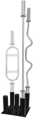 Supporto verticale per bilanciere per 5 barre Olympic, supporto per bilanciere, supporto per bilanciere da terra