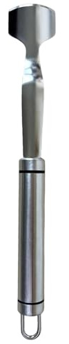 Kustimantu Pannocchia pelapatate | raschietto per pannocchie di mais in acciaio inox – utensile da cucina manuale con manico ergonomico per picnic spuntino ristorante panetteria casa