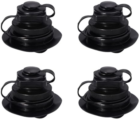 Cabilock 4 Piezas Adaptador de Válvula Boston PVC para Bote Inflable Kayak Colchón Hinchable Antifugas con Rosca para Bomba de Aire Piscina
