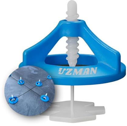 Uzman Tile leveling system, laying aid, grout width from 1 to 3 mm, tile wedges for perfect joint formation, grout crosses, laying tool (2 mm – 200 tabs + 100