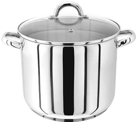 Judge JP83 Large Stock Pot with Lid, 26cm, 10L Stainless Steel Pan, Induction Stock Pot, Oven-Safe Cookware & Cooking Pots - 25 Year Guarantee