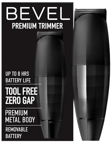 Bevel Beard Trimmer for Men, Black Edition Cordless Trimmer